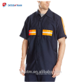 Customized Supplier Wholesale Security Workwear Reflective Tape Uniform Short Sleeve Hi-vis Working Shirt